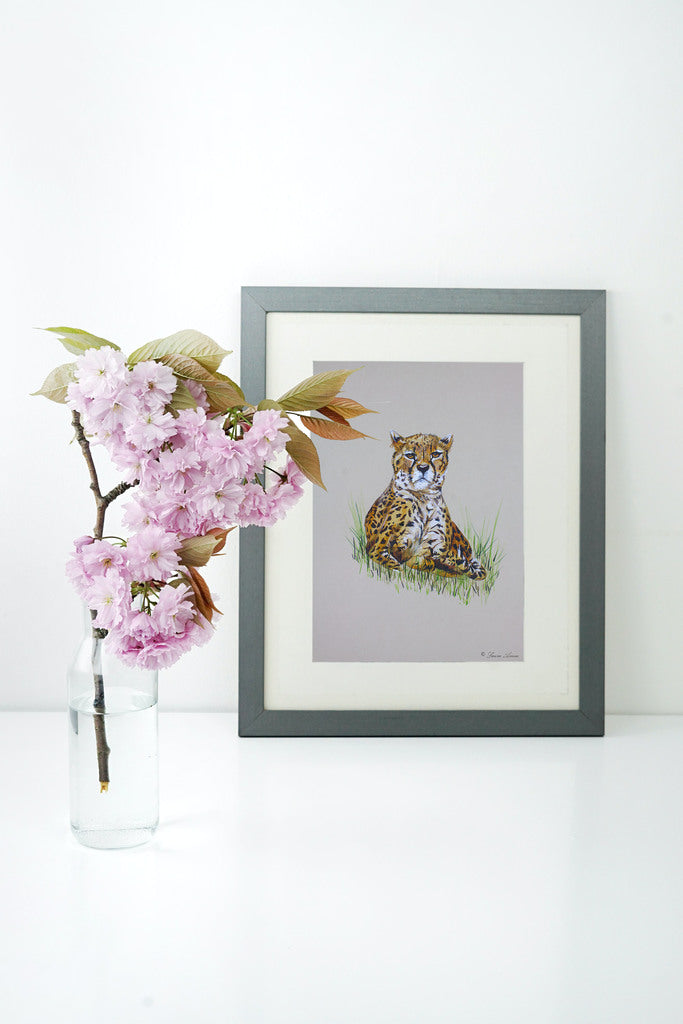 Cheetah Watercolour Original Painting